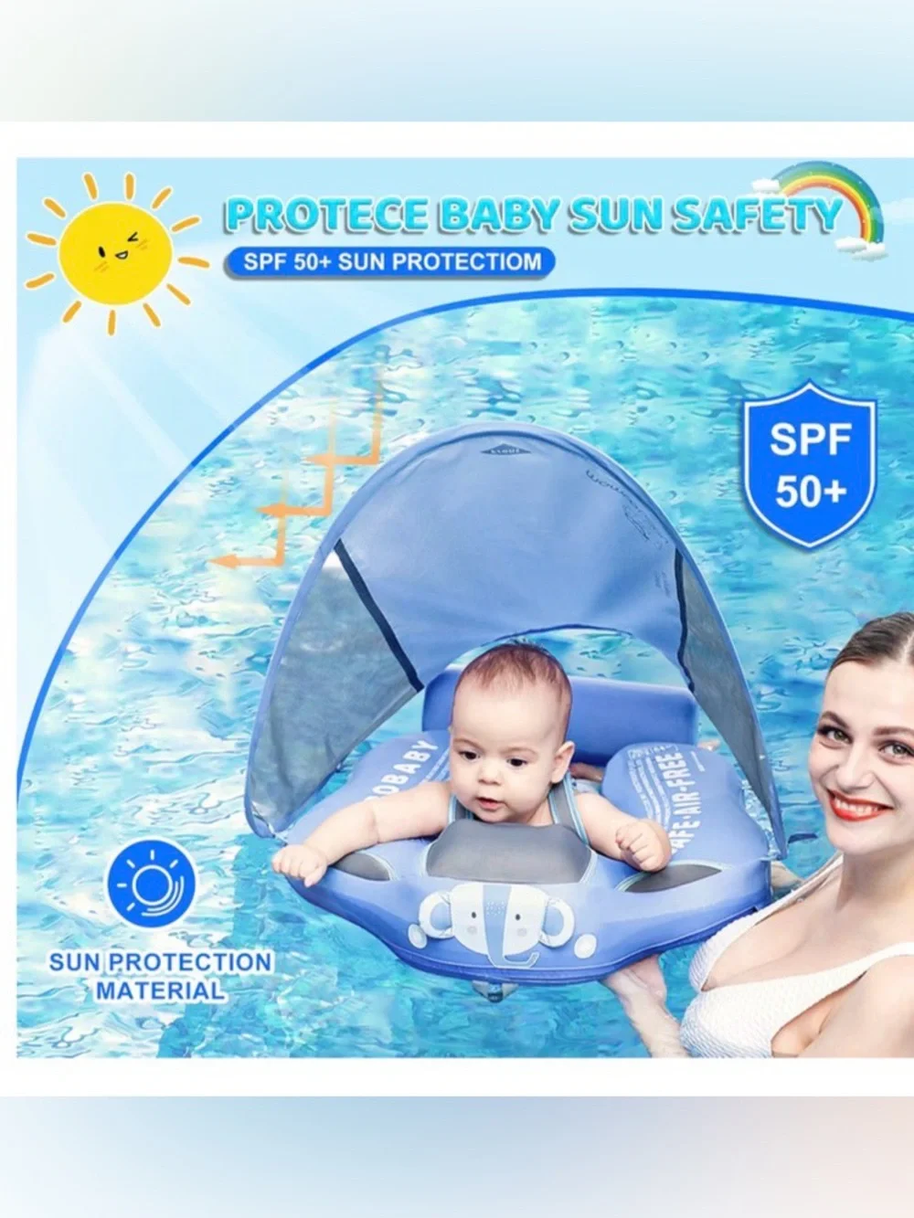 NWT - NWT - Mambobaby Float Deluxe - Blue Infant Float Toddler Float Baby Float